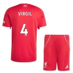 Günstige Fußballtrikots Liverpool Virgil 4 Kinder Heimtrikot 2025-26 Kurzarm